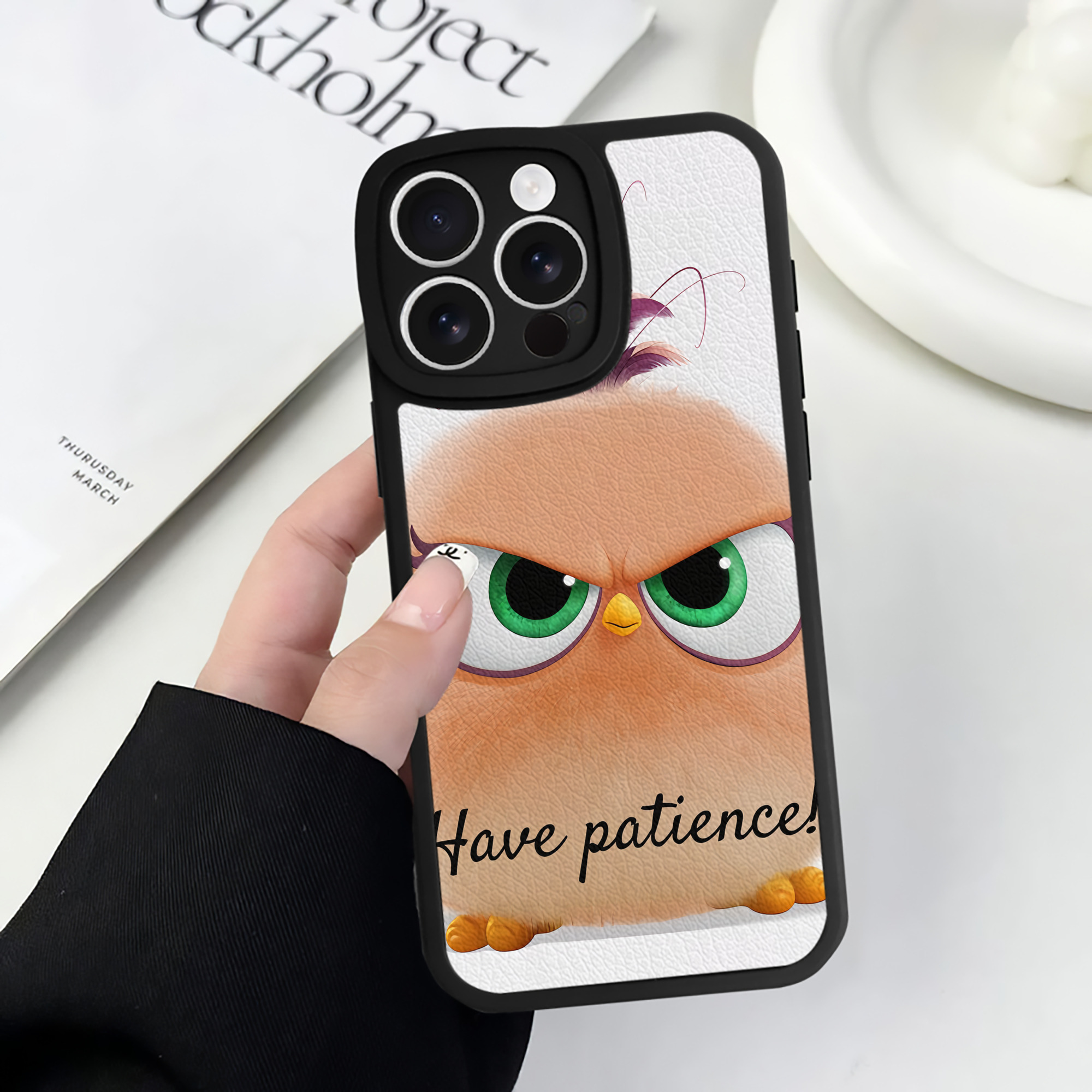 （画像用） Angry Birds アングリーバード 【iPhone 16シリーズ対応】シリコンスマホケース（レザー調） 材質：シリコン